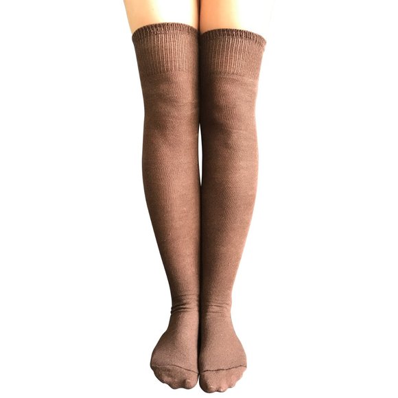 Chrissy's Socks Accessories - Brown Thigh Highs